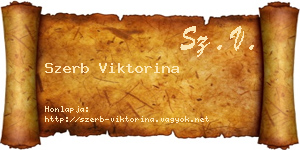 Szerb Viktorina névjegykártya